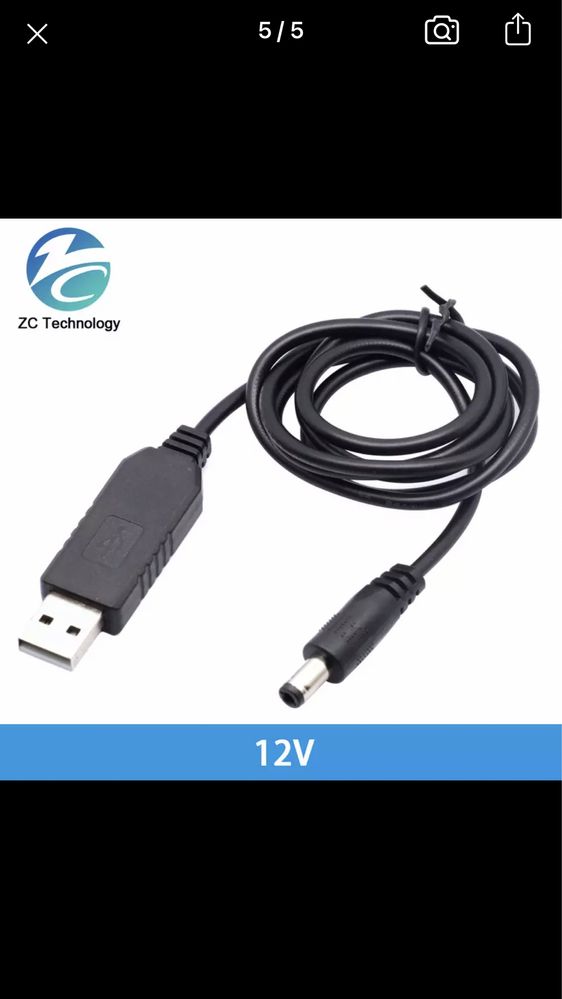 Перехідник на модем чи роутер USB 5v на 12v