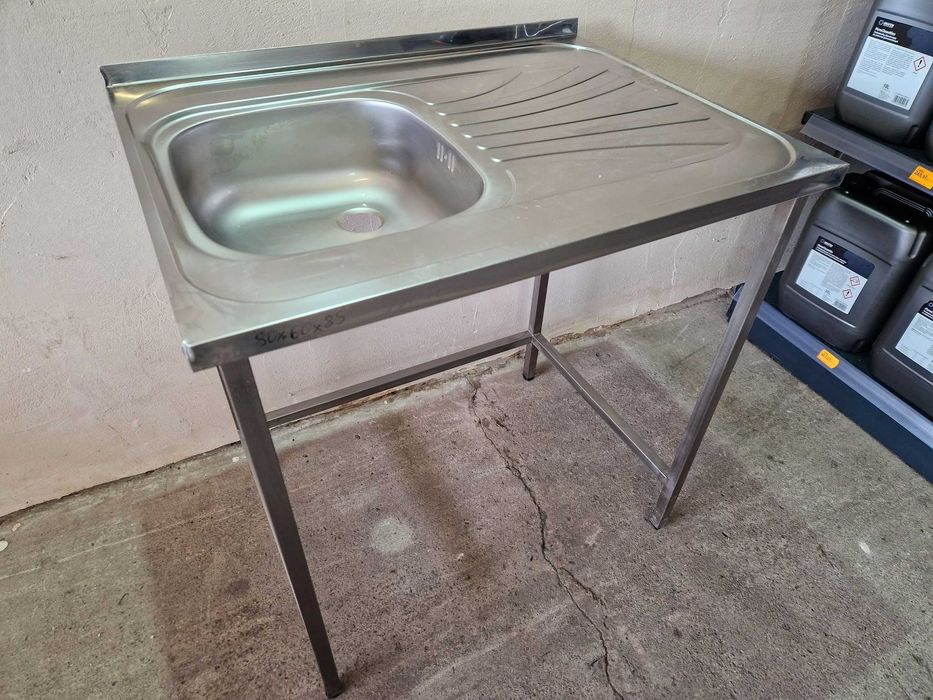 MEBLE GASTRONOMICZNE! Wyprzedaż Zlew 2 komorowy z ociekaczem 120x60x85