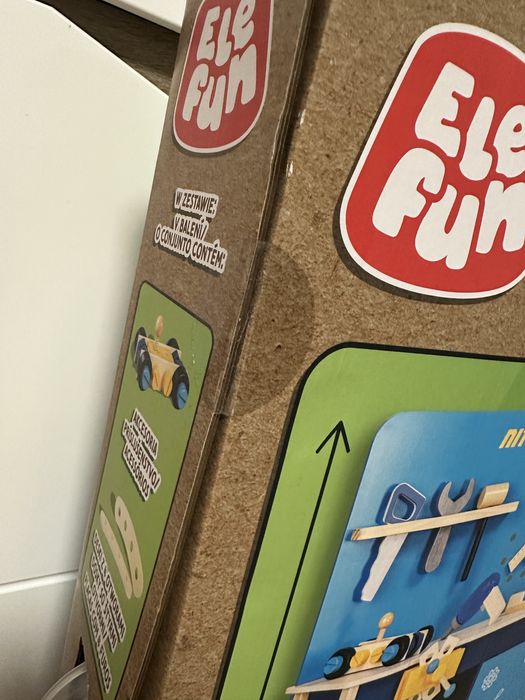 Nowy duży drewniany warsztat z narzędziami 95 cm x 60 cm