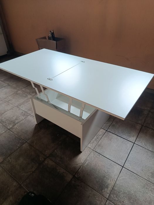 Biała ława rozkładana