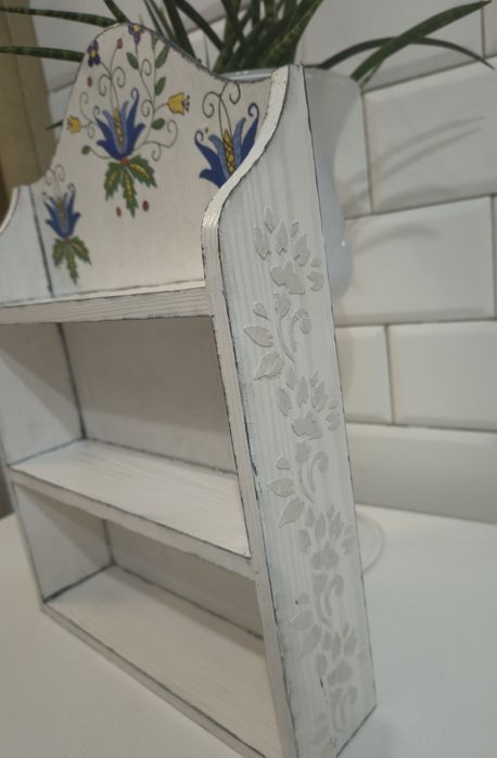 Półka decoupage dekoracja