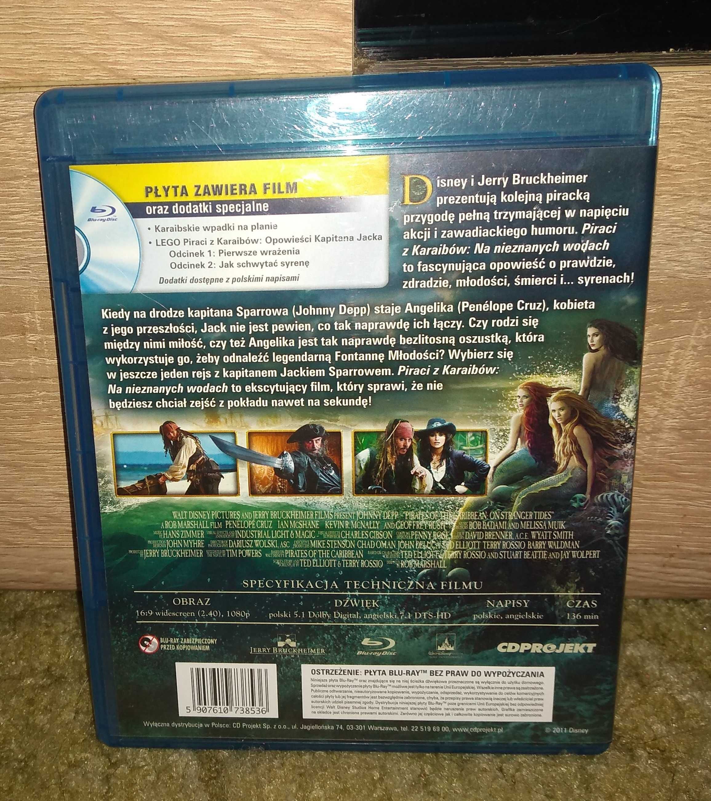 Piraci z Karaibów Na nieznanych wodach / Idealna -/ Blu-Ray /Lektor PL