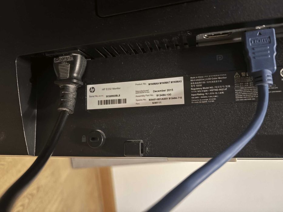 Monitor HP E232 23" LED 1920x1080 HDMI