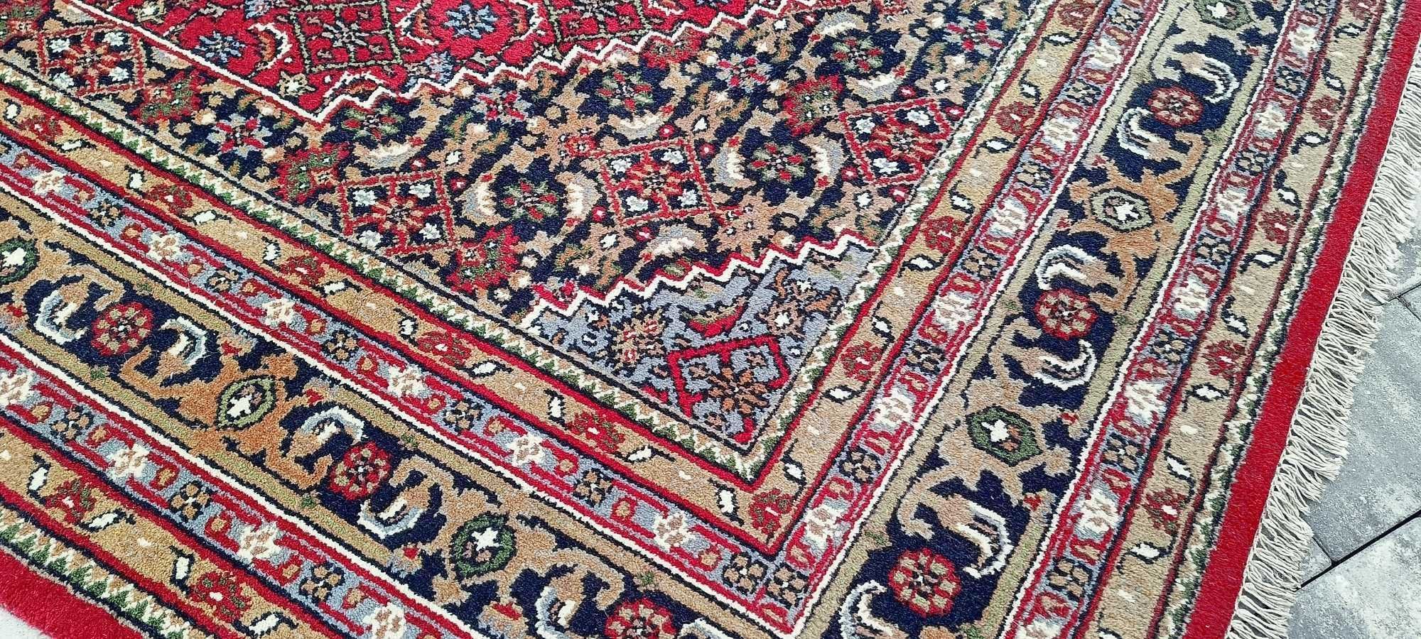 Bidjar ręcznie tkany dywan wełniany 355 x 250 cm wełna 100%