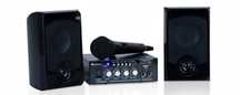 Zestaw karaoke wzmacniacz bluetooth USB mikrofon glośniki