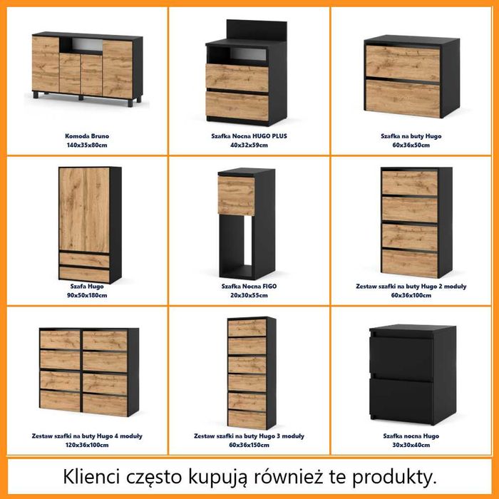 Komoda Nowoczesna Do Salonu Hugo 100cm Szafka 6 Szuflad Nowoczesna