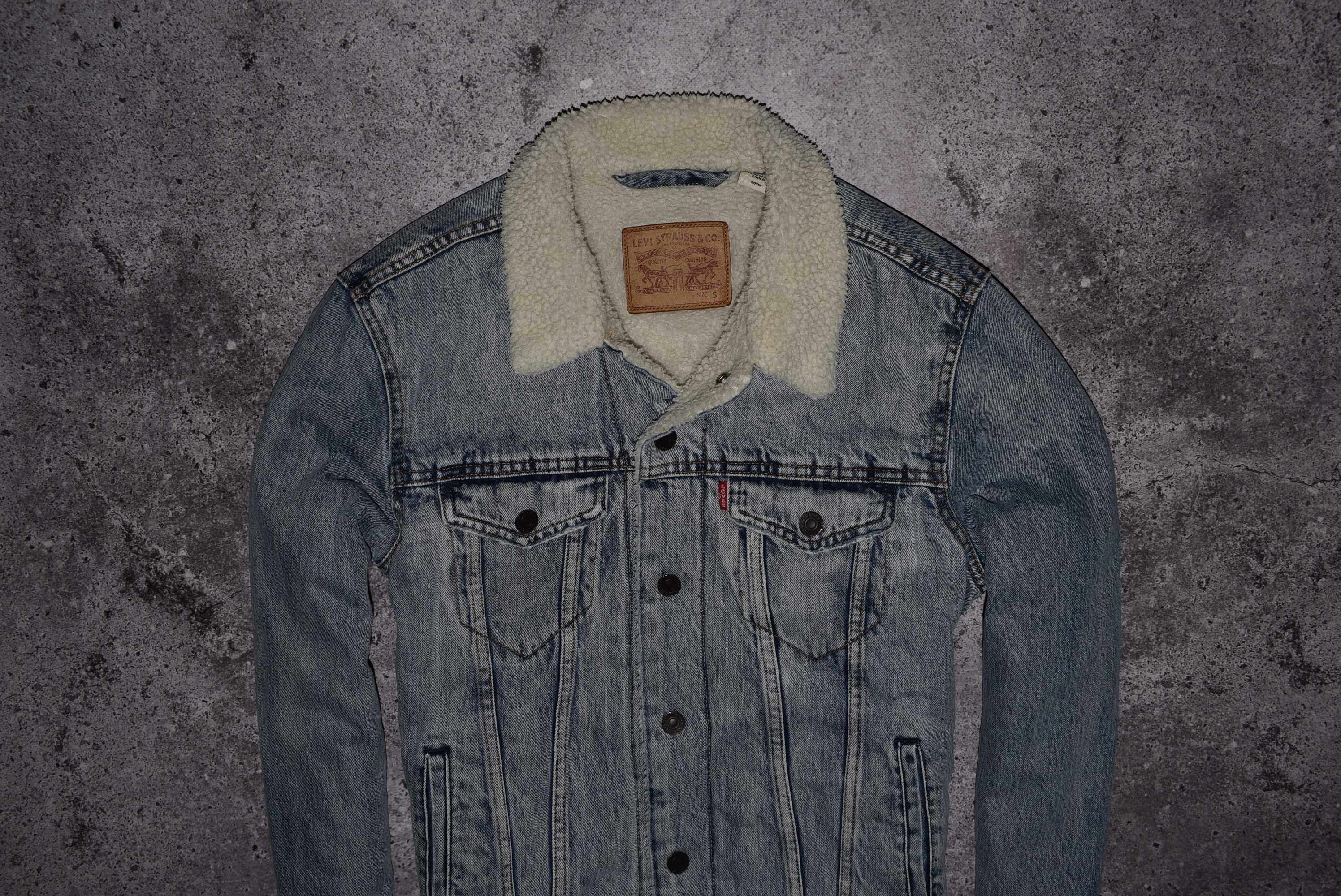 Levis Trucker Sherpa Jacket (Мужская Джинсовая Куртка Шерпа Левис )