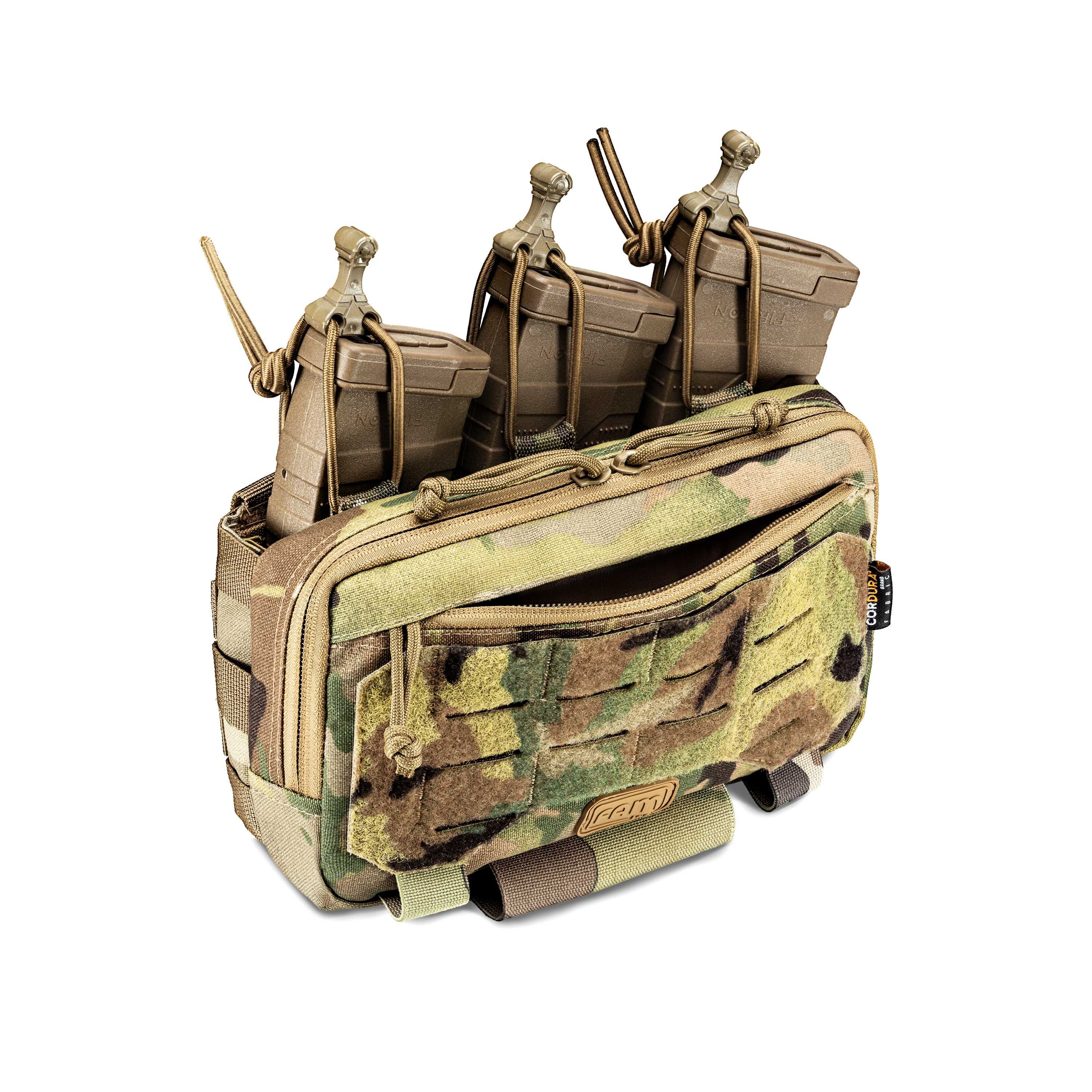 Адмін підумок MOLLE, потрійний, під АК/AR (мультикам, піксель, койот)