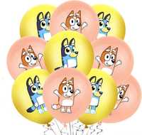 balony bingo bluey blue 10szt urodziny pieski psy