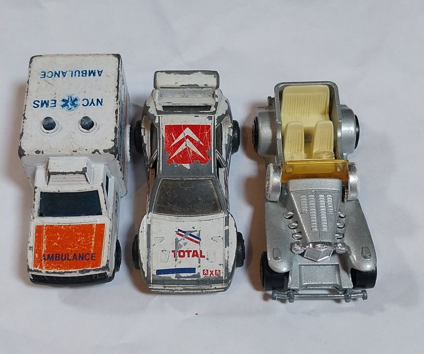 Lote de 3 miniaturas antigas Majorette 1/64