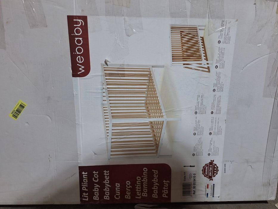 WEBABY - Łóżeczko dziecięce 60x120cm Białe