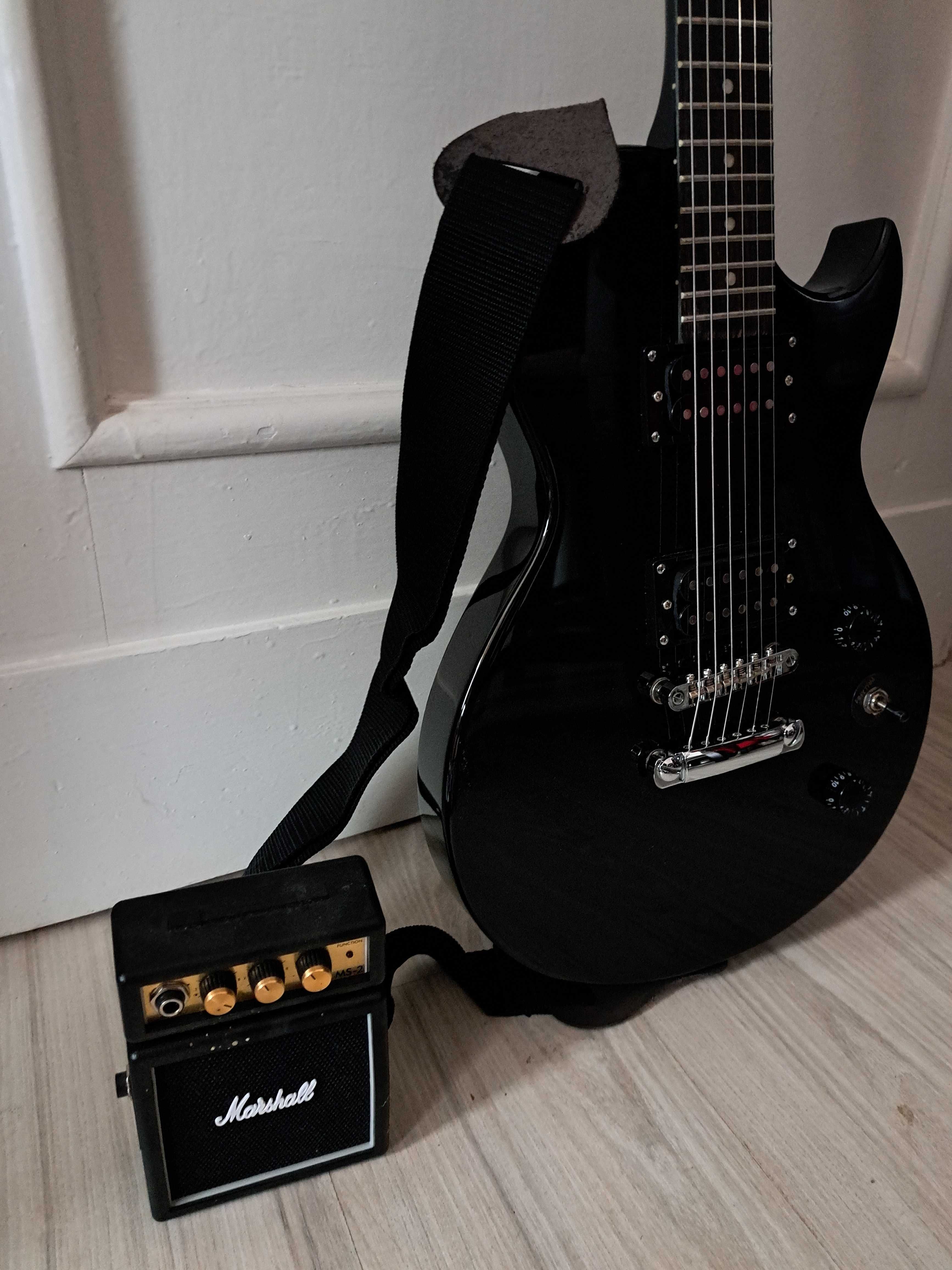 Gitara elektryczna Harley Benton SC-200 BK z piecykiem