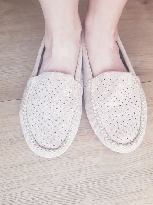 Materiałowe baleriny mokasyny damskie marki Goodin rozmiar 40.