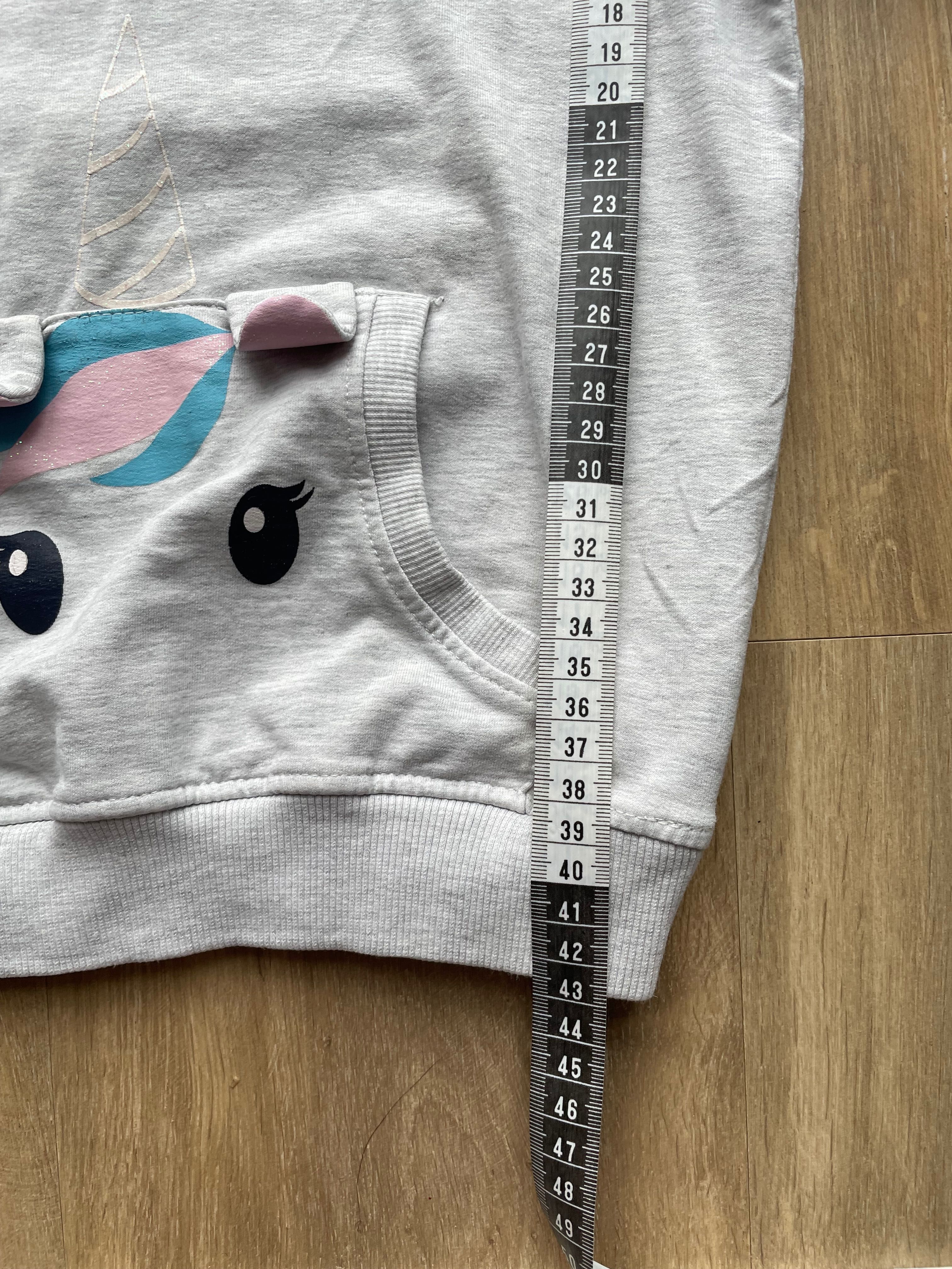 Bluza z kapturem z jednorożcem 116 5.10.15 jednorożec