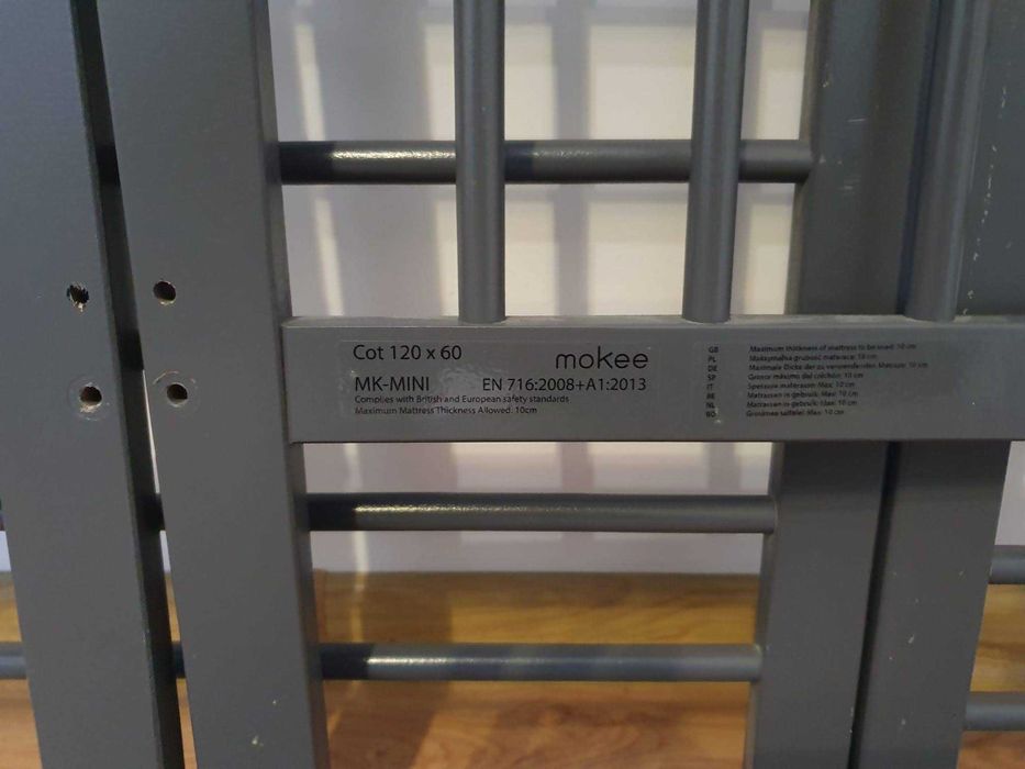 Łóżeczko dziecięce mokee MK-Mini 120x60 z materacem Hevea