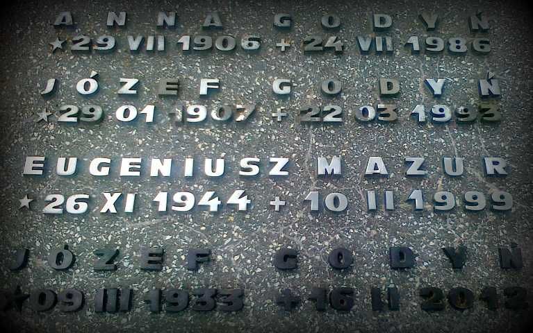 Litery i cyfry na groby z mosiądzu