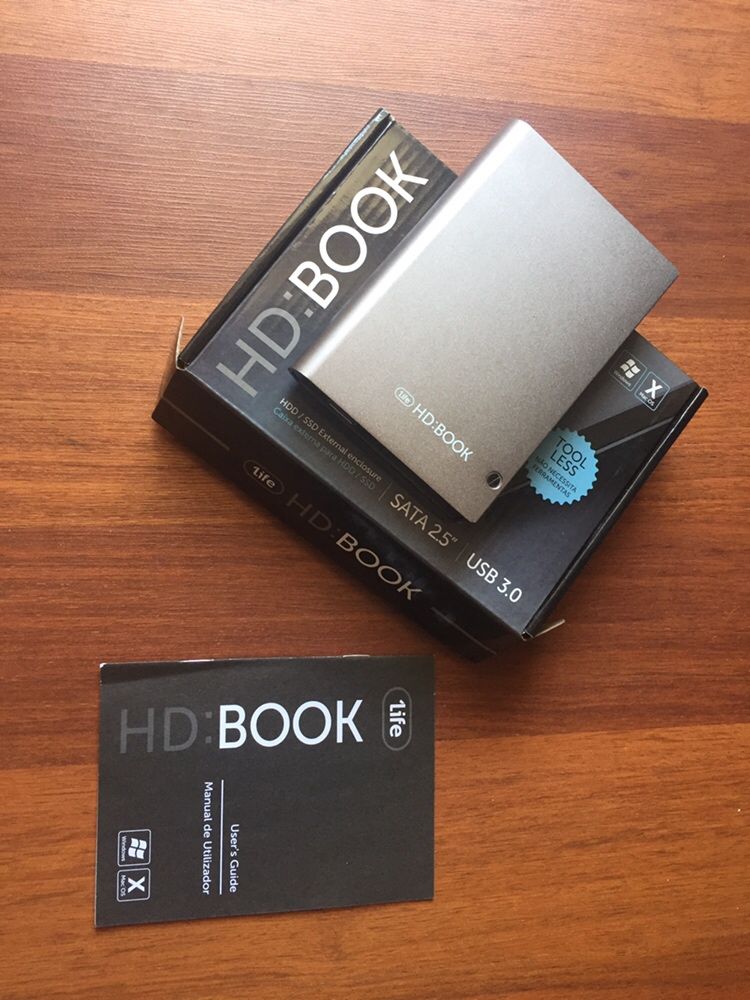 Caixa HDD 1Life hd:book USB 3.0 Cinza