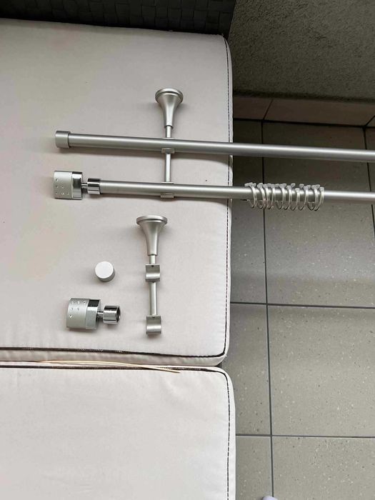 Piękny karnisz srebrny matowy 200 cm