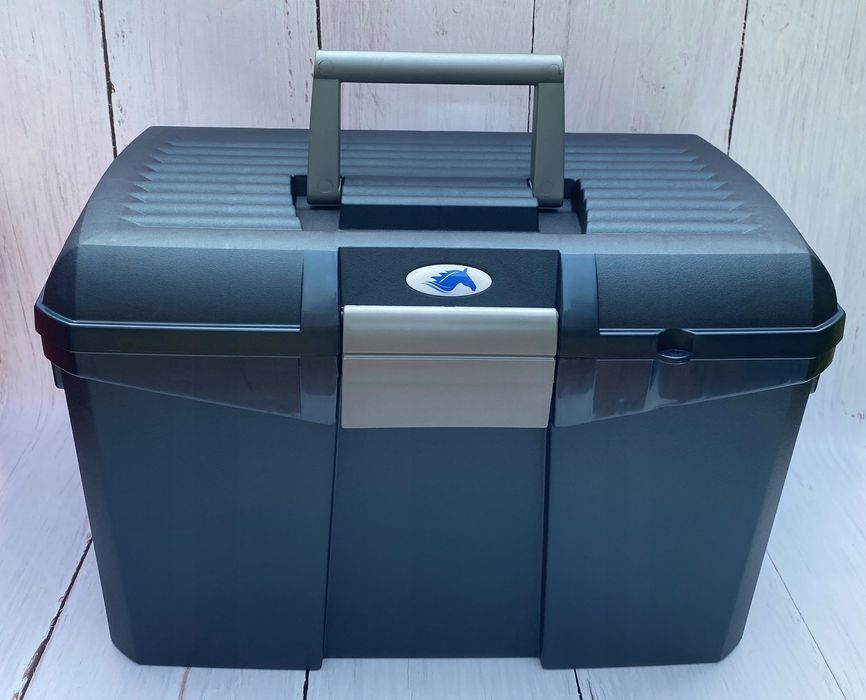 Skrzynka na szczotki dla konia koni Premium - ciemno granatowa