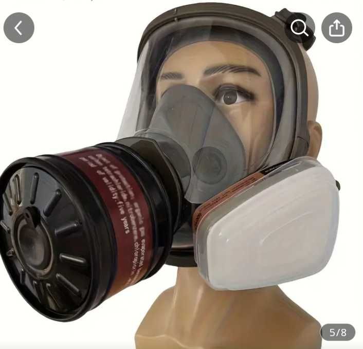 Респиратор, маска, противогаз с угольными фильтрами