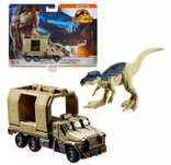 Matchbox Jurassic World Transporter z Baryonyxem. Mattel