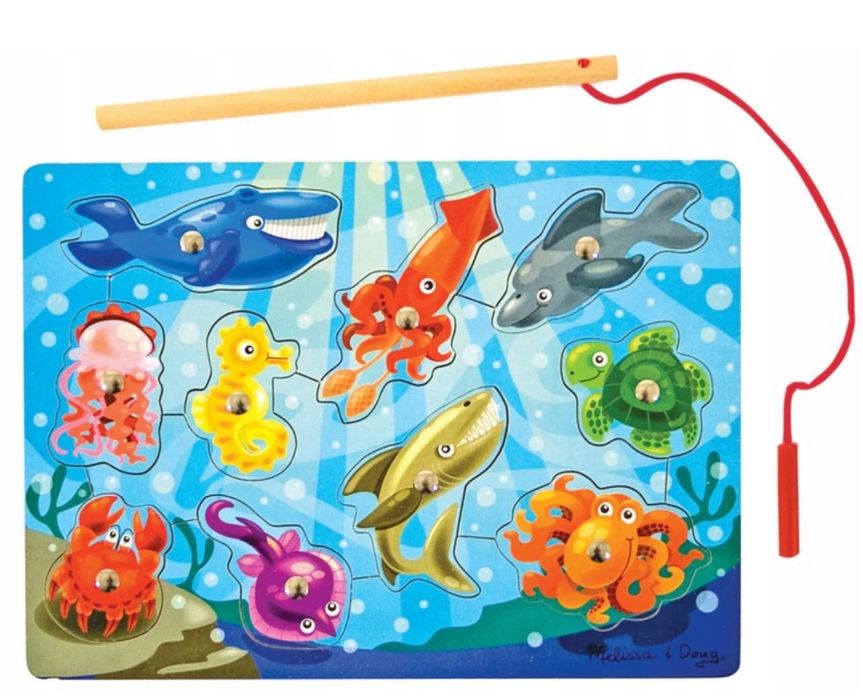 Gra Rybki Melissa&Doug zabawka edukacyjna motoryka maluszków 0+ wędka