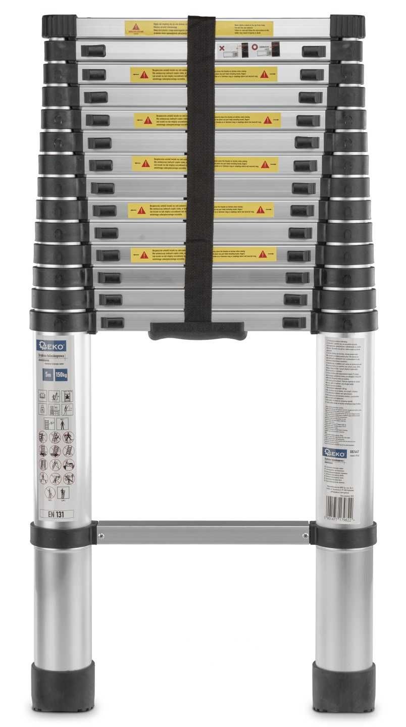 Escada telescópica de 15 degraus - 5 metros 150 Kilos