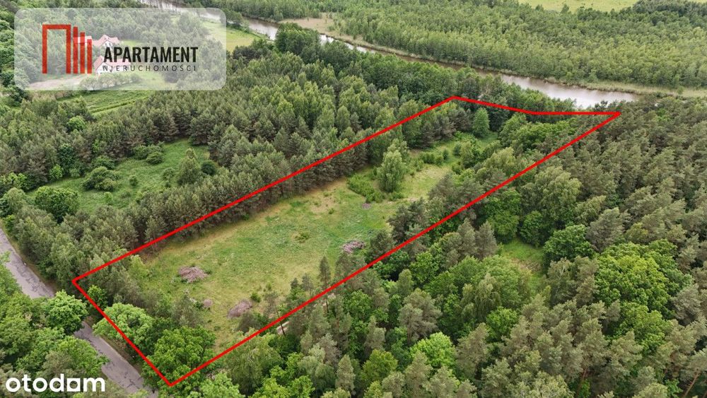 Działka z linią brzegową – Mazury, media, Wz!