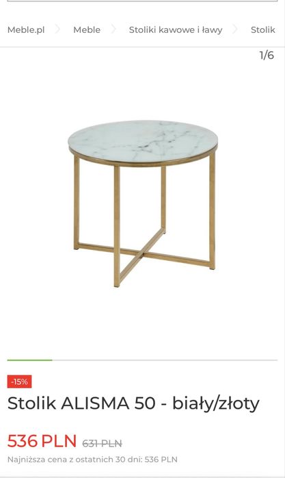 2 stoliki kawowe Actona Alisma