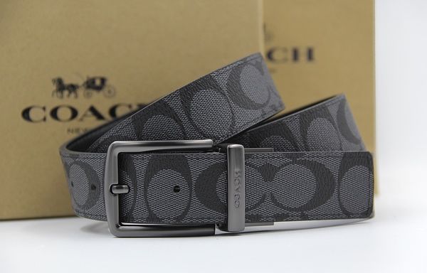 Чоловічий подарунковий набір coach ремінь з двома пряжками