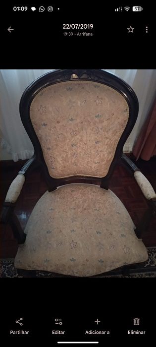 Bergères (Poltrona c/Braço) Estilo Luís XIV