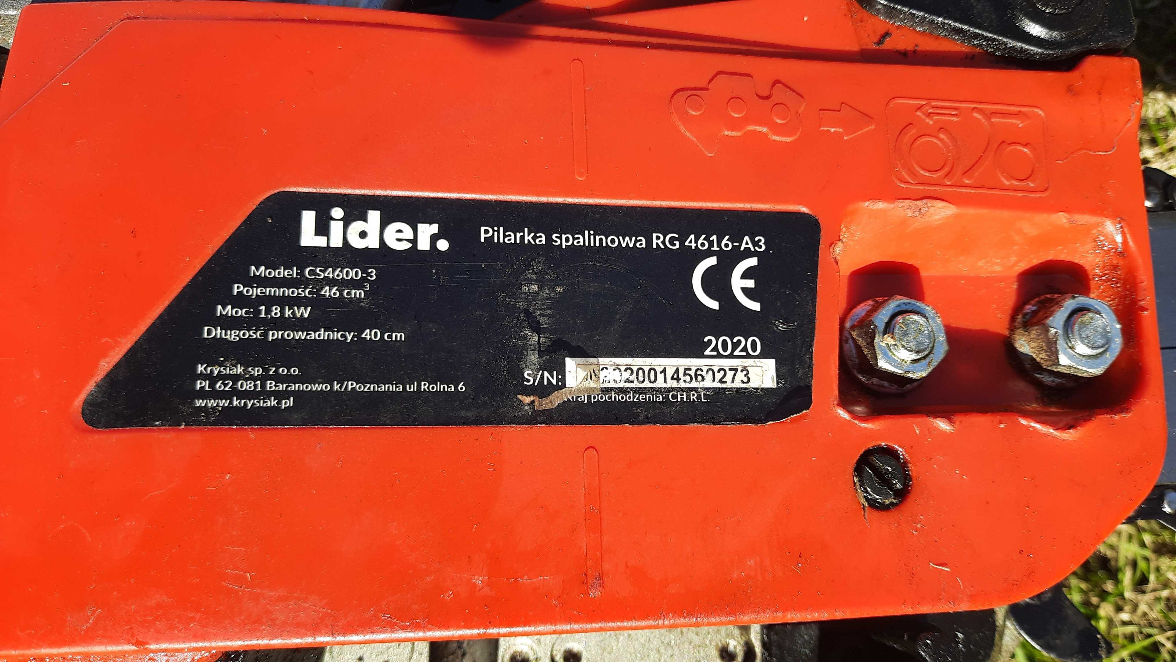 Łańcuchowa Piła spalinowa Lider RG 4616'A3