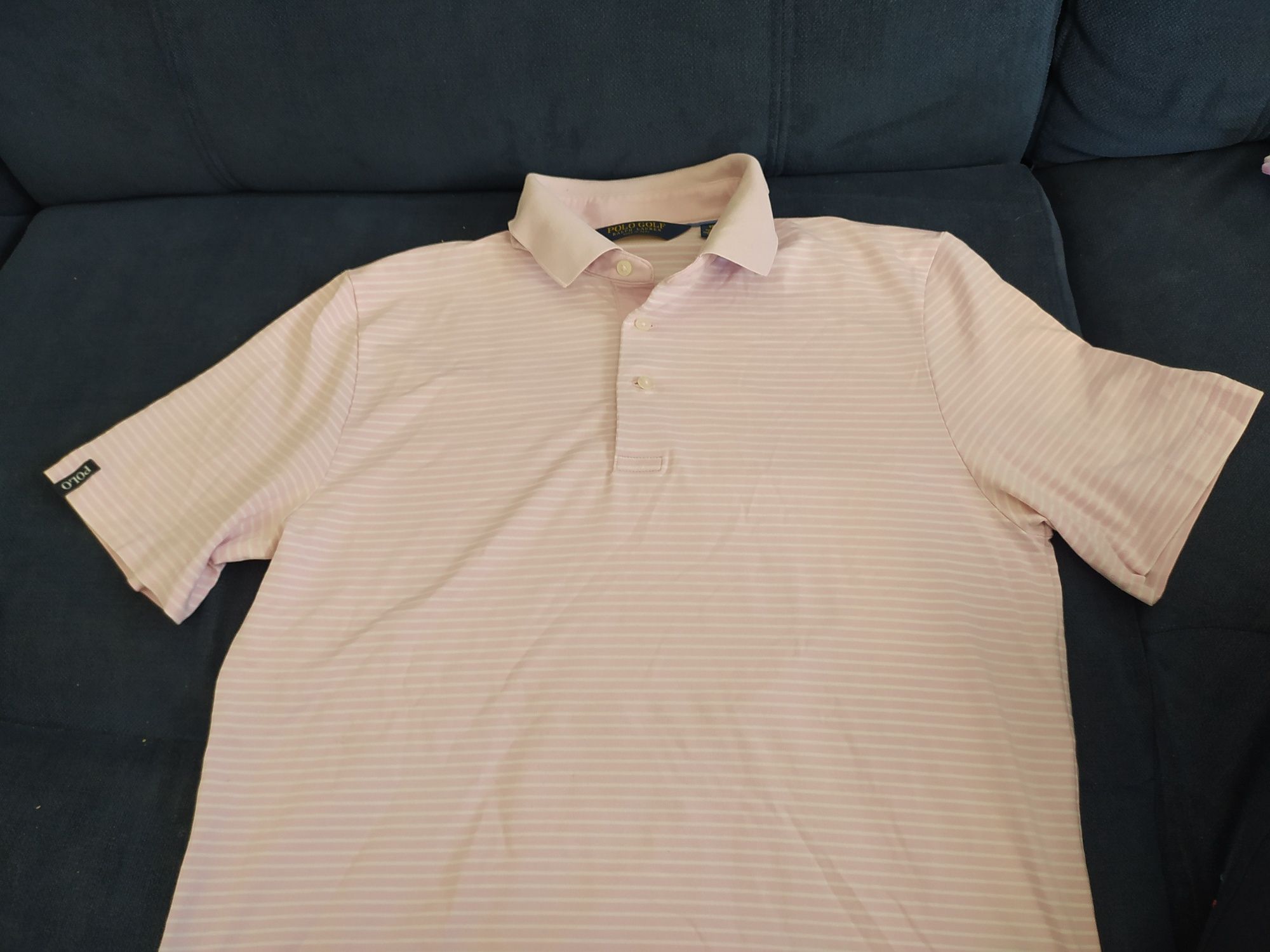 Polo, Ralph Lauren, różowa w paski, Roz XS, młodzieżowe, polówka