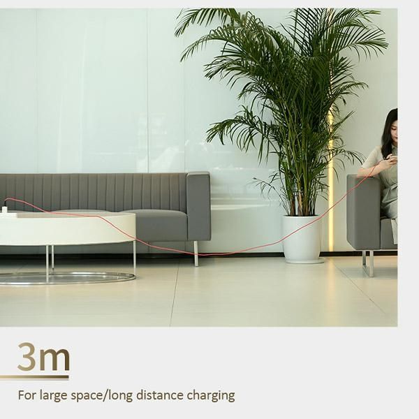 USAMS Kabel pleciony U41 lightning 3m2A czerwony/red SJ397USB02