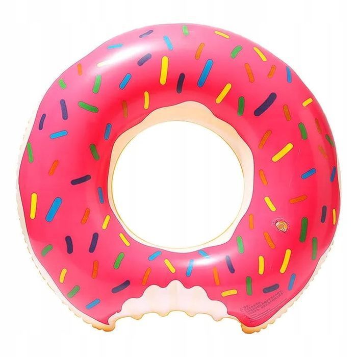 Dmuchane Koło Do Pływania Pączek Donut Różowy Materac Donat Dla Dzieci