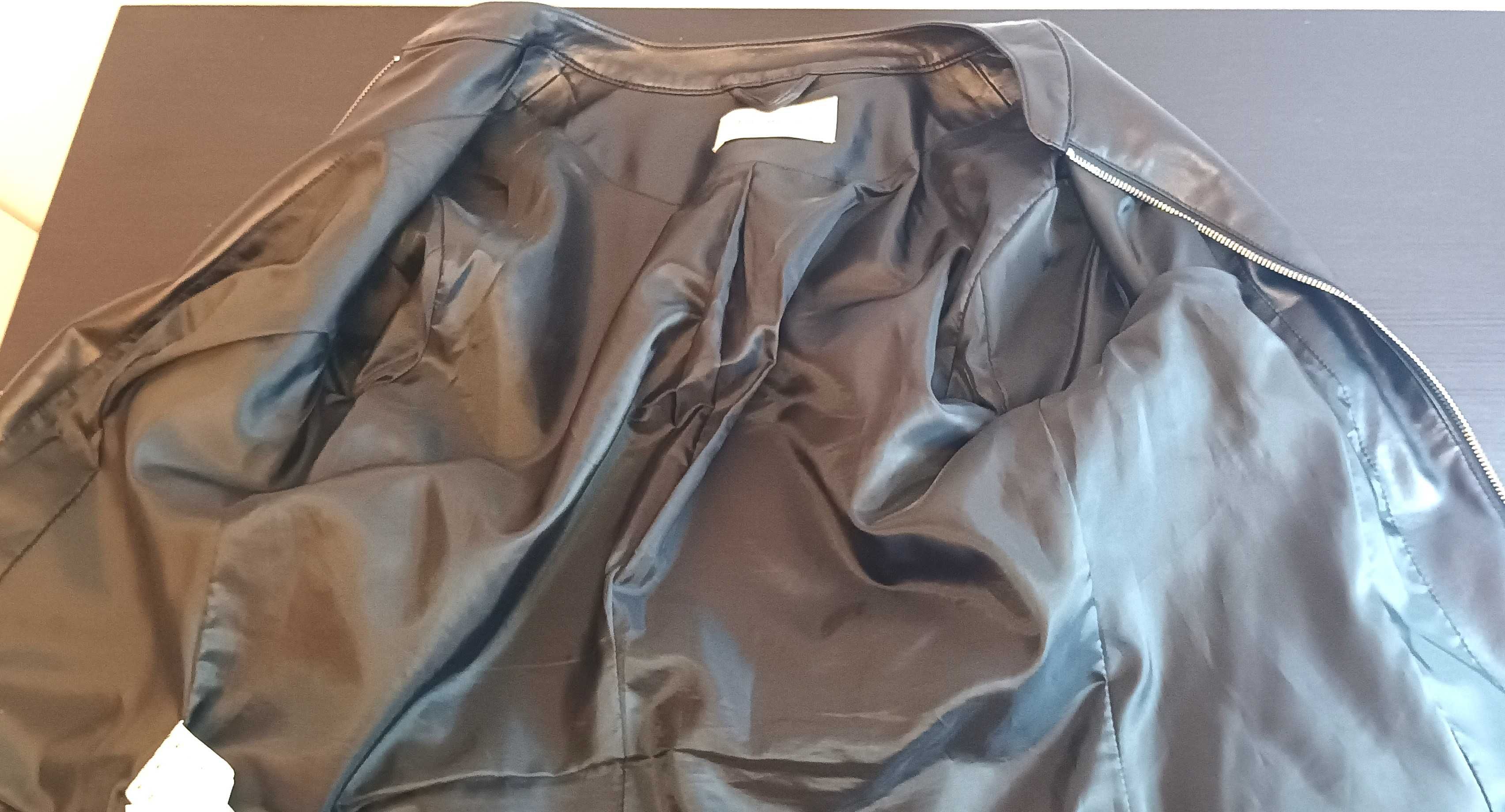 Promod Mięciutka Skórzana Kurtka Ramoneska rozm 40/L jak Nowa