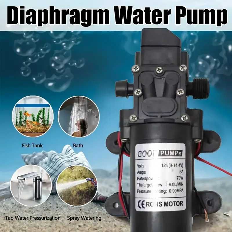 12v 70w 130psi 6l/min   bomba água  diafragma 
 pulverizador  agrícola