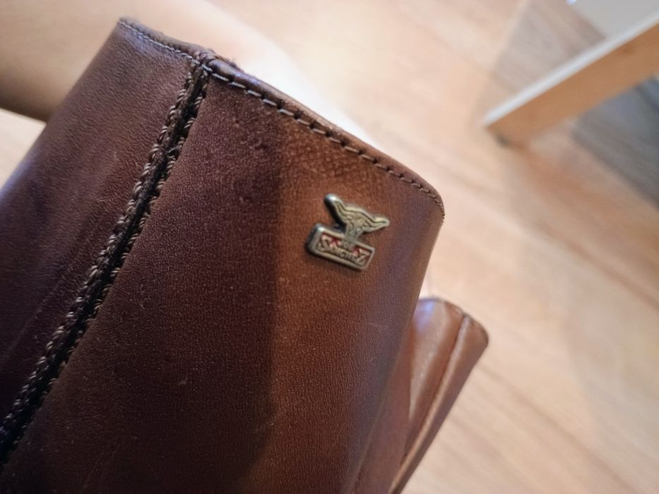 Brązowe skórzane botki JOSE SAENZ, Made in Spain, r. 37