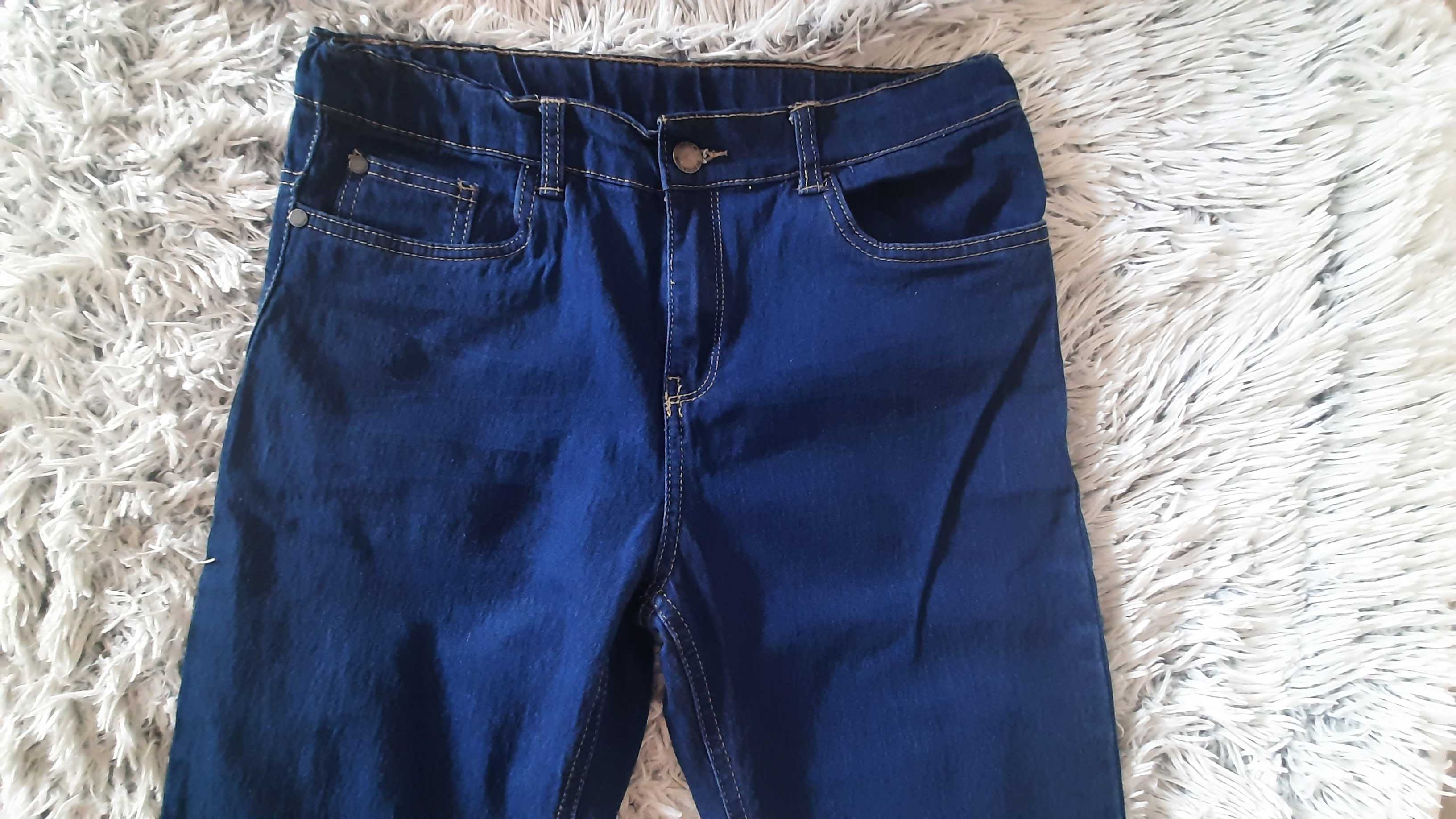 Spodnie jeansowe chłopięce 164 (pas na gumce)