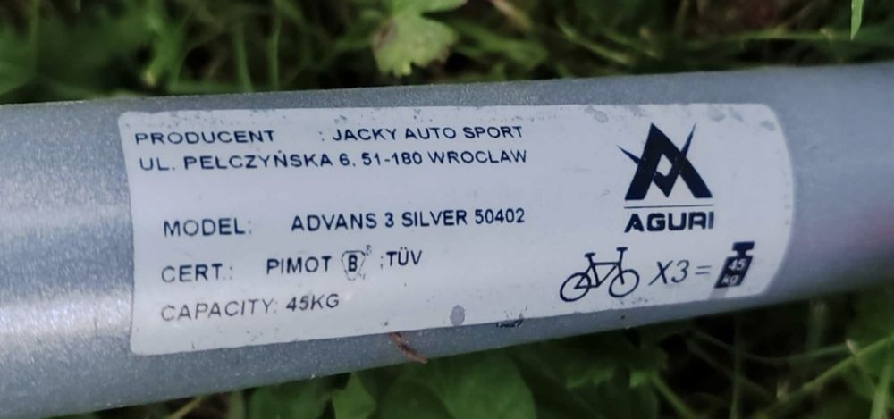 Bagaznik rowerowy Aguri