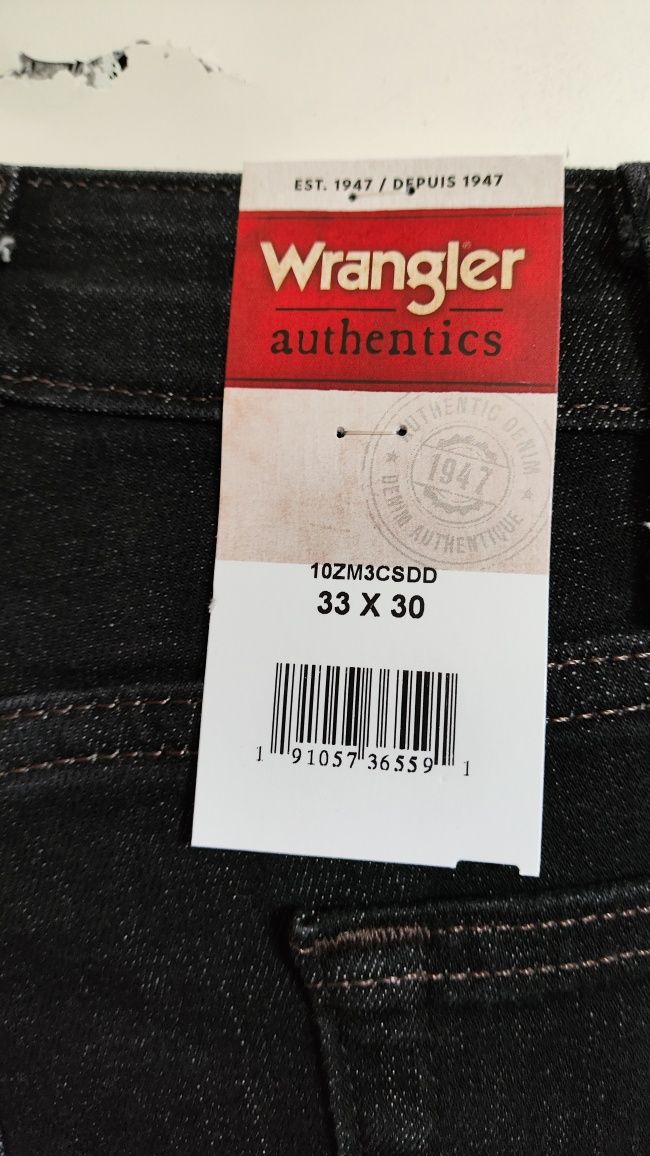 Wrangler czarna męskie jeansy rozm 33/30 jak 34/30