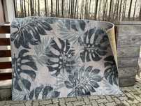 Dywan wełna 190x133 kwiaty liście boho monstera