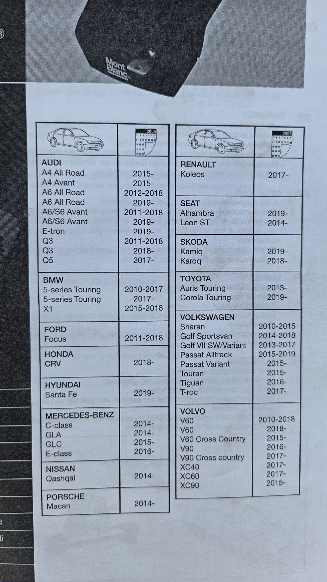 Belki dachowe Mont Blanc Xplore Skoda Karoq