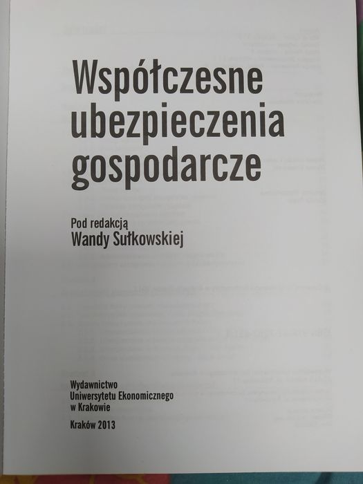 Współczesne ubezpieczenia gospodarcze Sułkowska Wanda