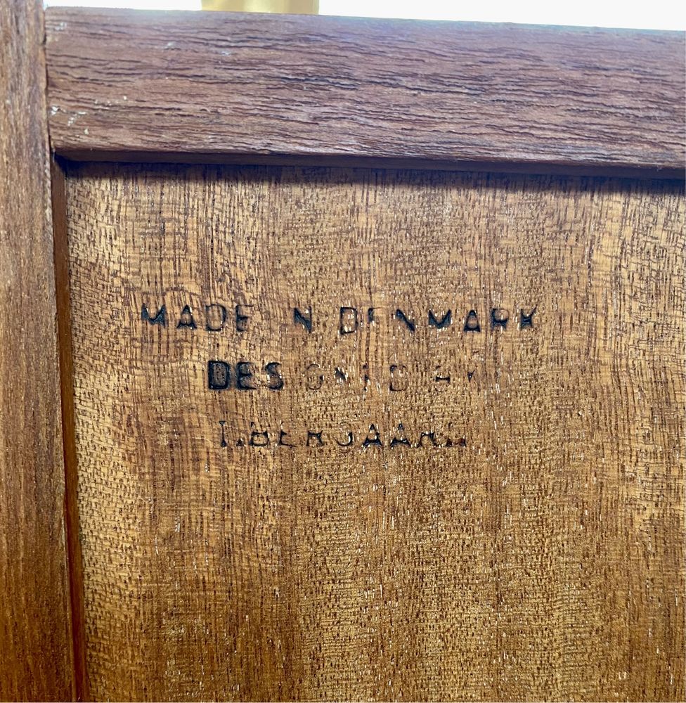 Sekretarzyk Vintage z drzewa teak, projektu Gunnara Nielsena, lata 60