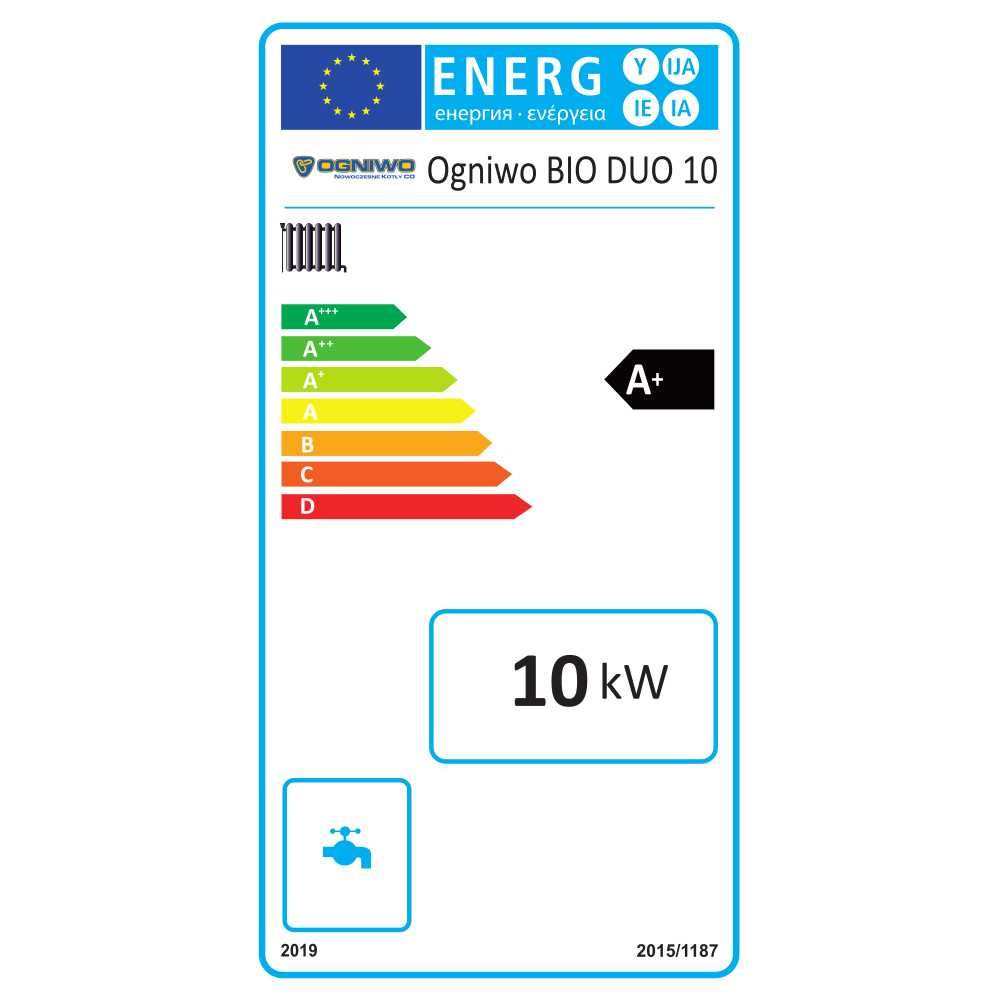 Kocioł, piec OGNIWO BIO DUO 10 kW - wielopaliwowy - drewno i pellet