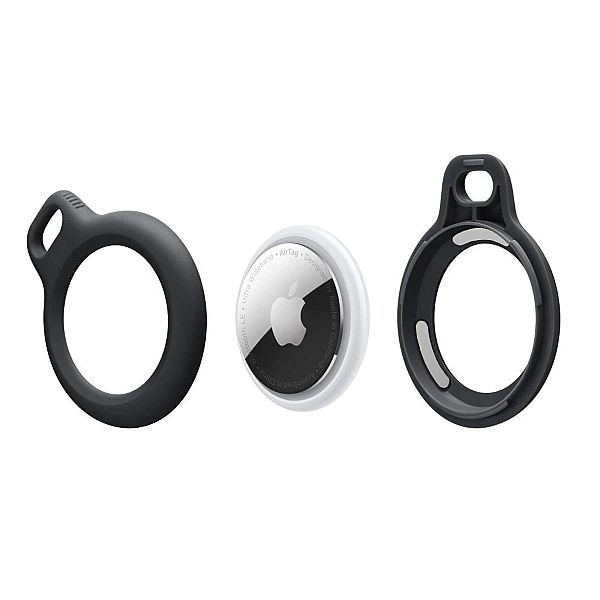 Etui Tech-Protect Rough Chain na Apple AirTag z zawieszką - czarne