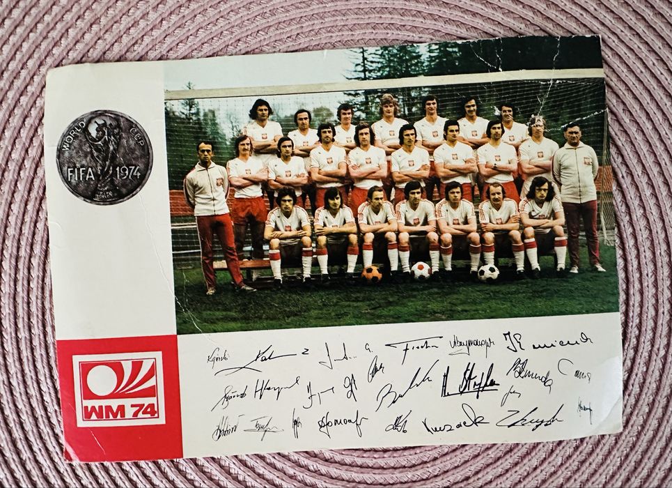 Pocztówka reprezentacja Polski 1974 FIFA