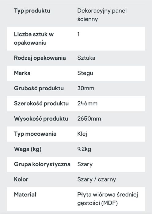 Lamel ścienny, lamele, Stegu, panel ścienny