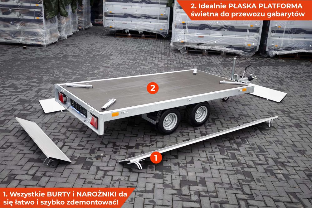 Przyczepka pod koparkę pod quada laweta GAUPEN 306 x 149 x 39 SPAWANA